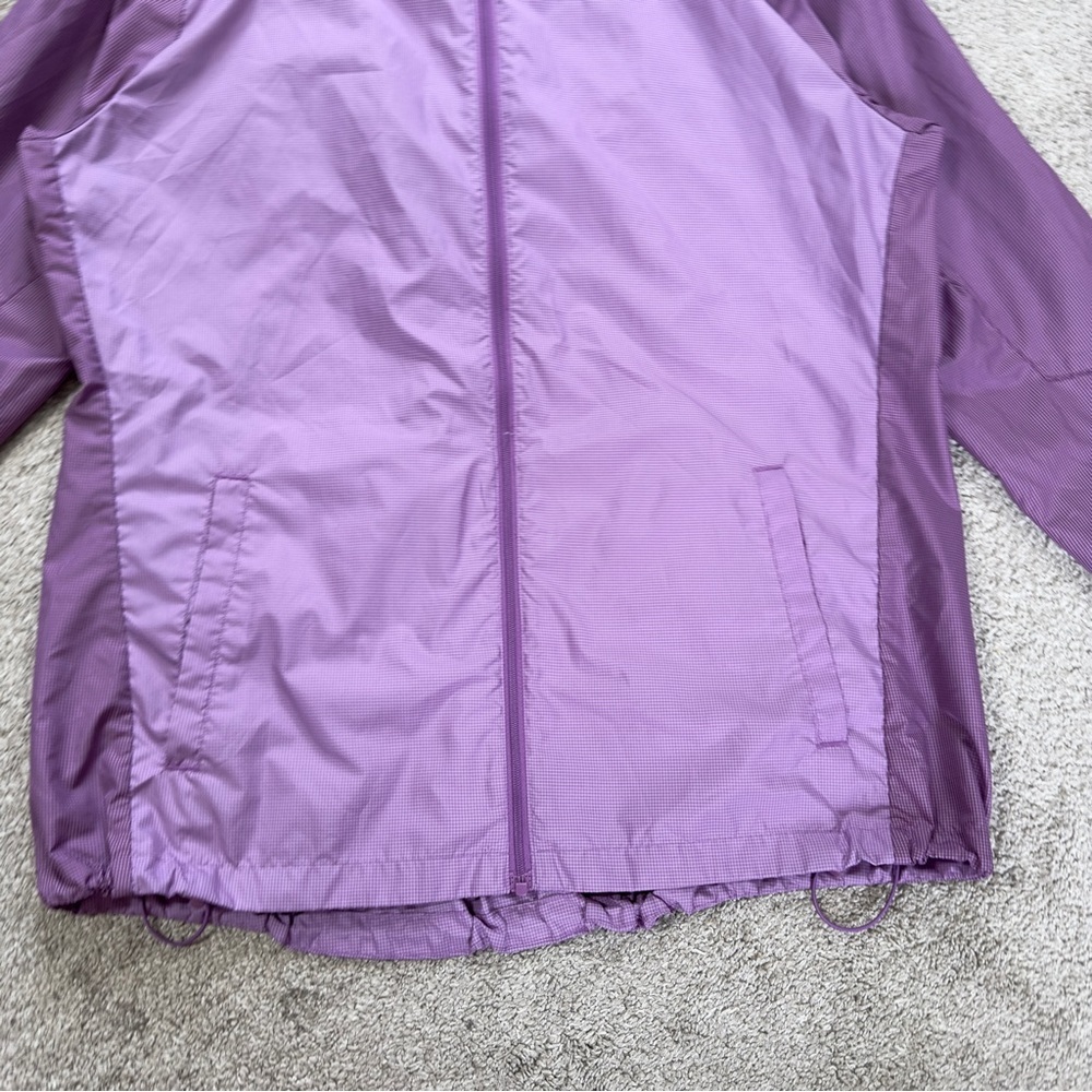 Nike Women’s Windbreaker Running Jacket Hooded Full Zip Lightweight in Purple L - Picture 3 of 14